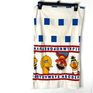 Vintage Sesame Street Flannel Alphabet Pillowcase Standard